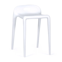Tamborete design Didi 45 cm Branco | Design minimalista e leve