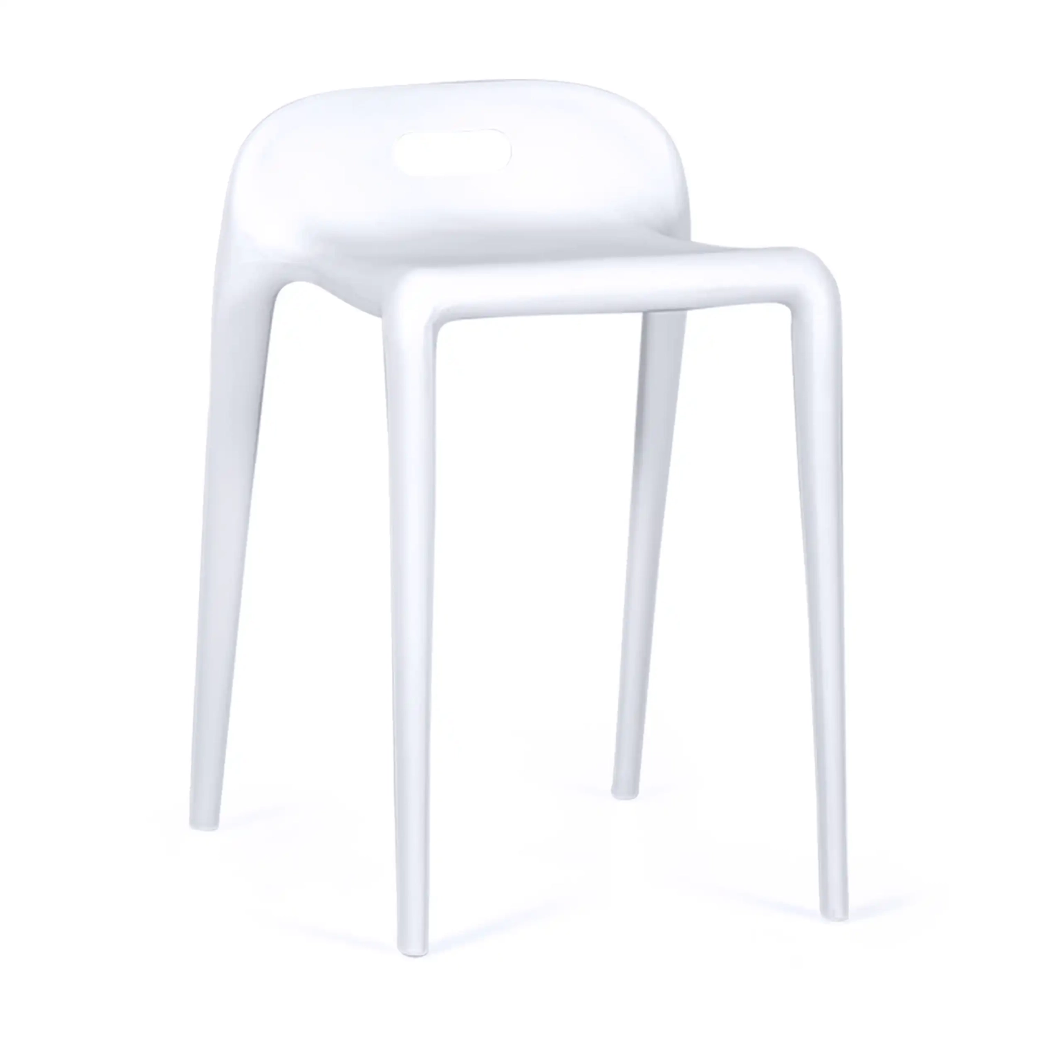 Barstoel design Didi 45 cm Wit | Minimalistisch en lichtgewicht ontwerp