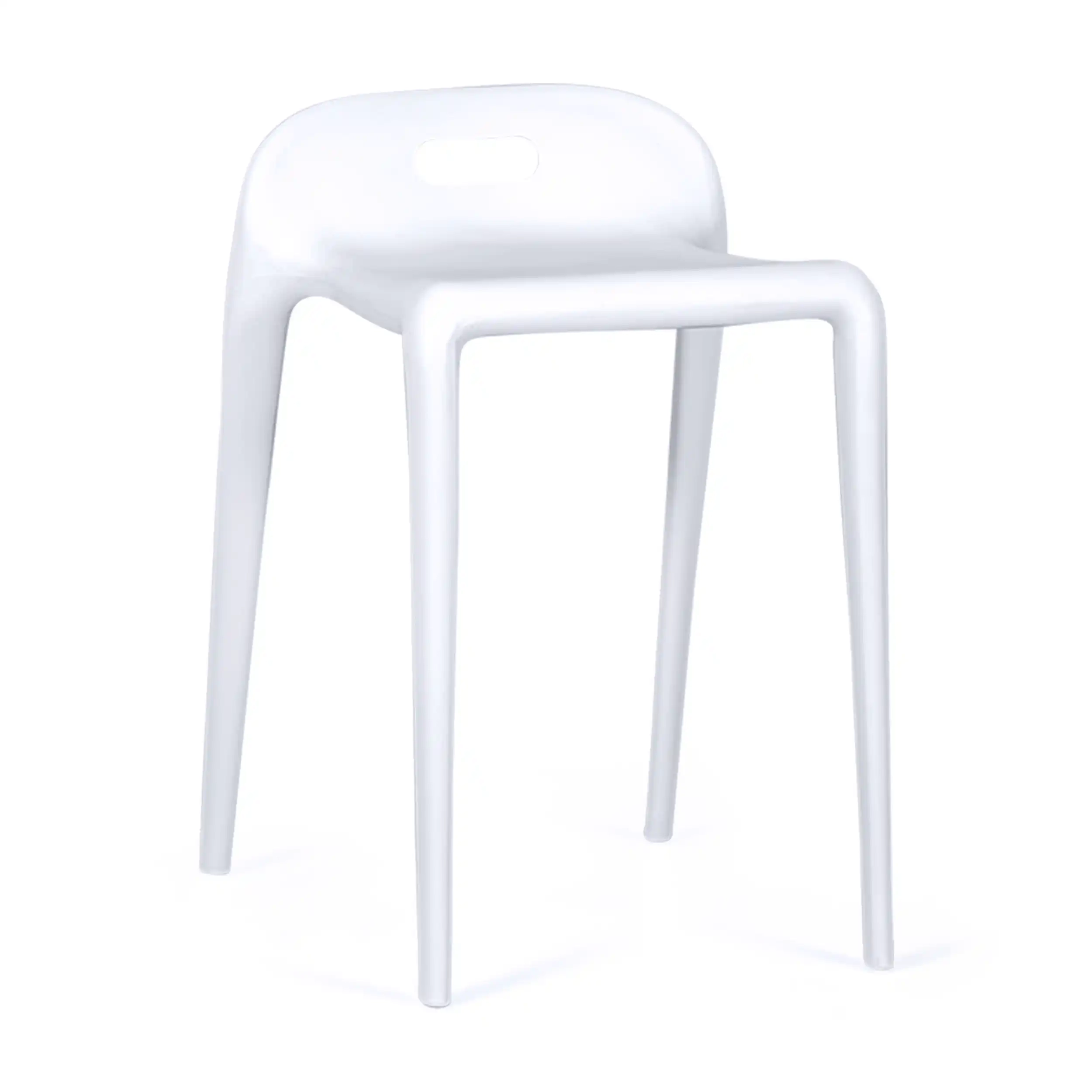 Tamborete design Didi 45 cm Branco | Design minimalista e leve