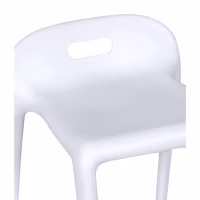 Taburete de diseño Didi 45 cm Blanco | Diseño Minimalista y Ligero