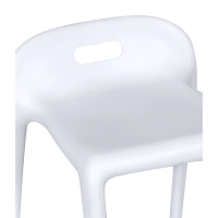 Tamborete design Didi 45 cm Branco | Design minimalista e leve