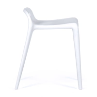 Tamborete design Didi 45 cm Branco | Design minimalista e leve