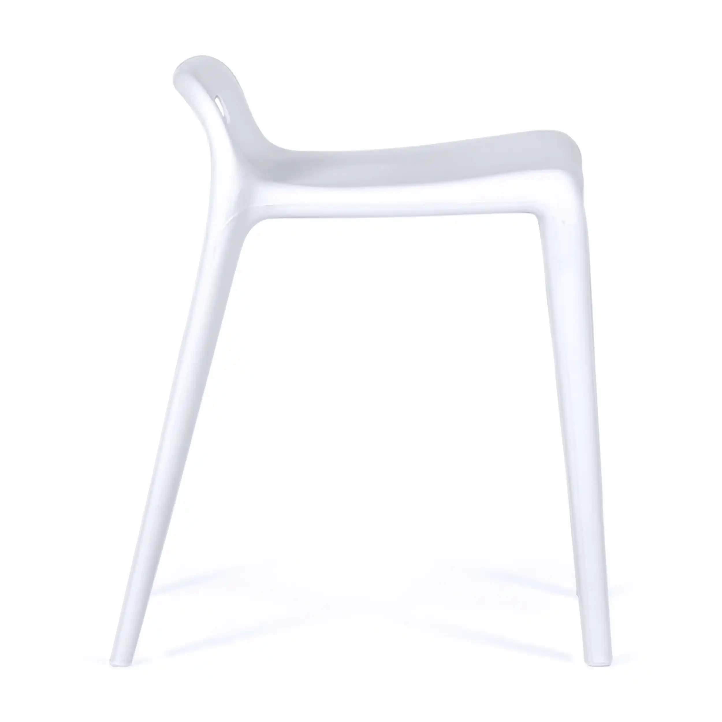 Tamborete design Didi 45 cm Branco | Design minimalista e leve