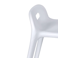 Hocker design Didi 45 cm Weiß | Minimalistisches und leichtes Design