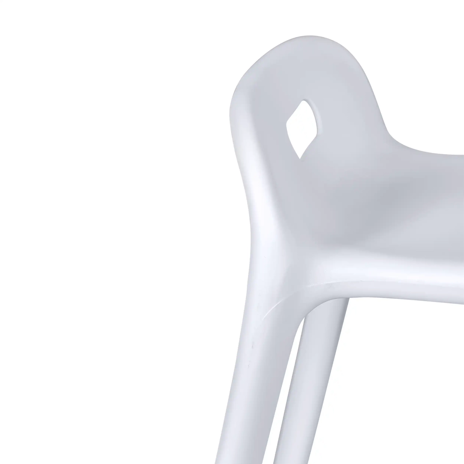 Hocker design Didi 45 cm Weiß | Minimalistisches und leichtes Design