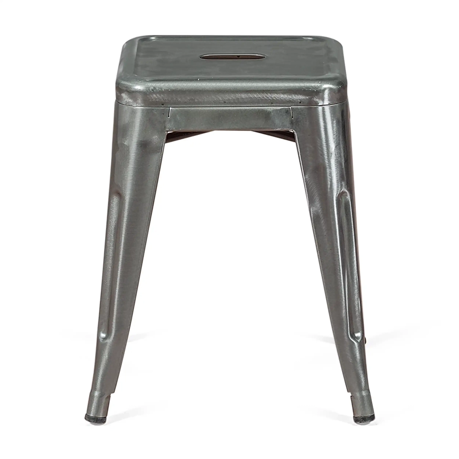 Hocker Metallisch Bistro 45 cm | Industrieller Stil Stapelbar