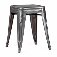 Taburete Metálico Bistro 45 cm | Estilo Industrial Apilable