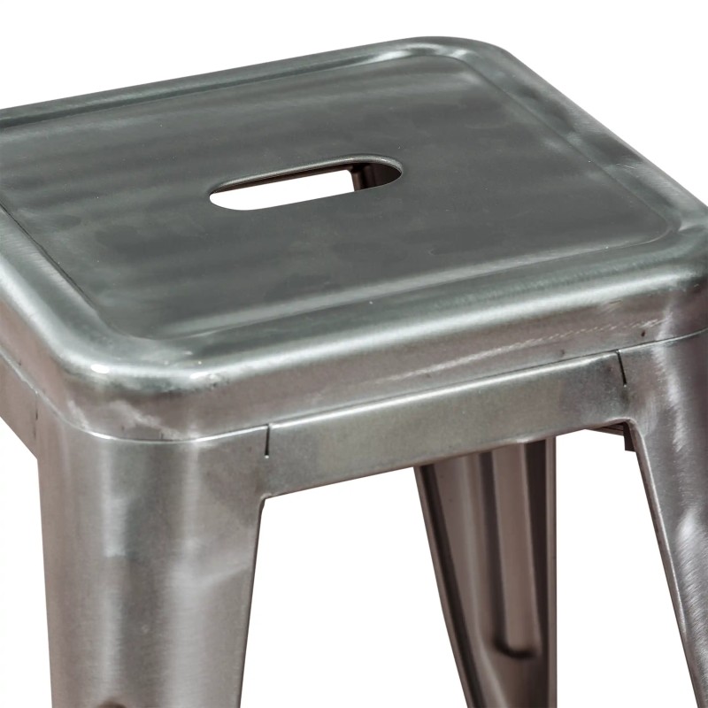 Barstoel Metallic Bistro 45 cm | Industriële stijl Stapelbaar