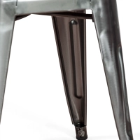 Stołek Metaliczny Bistro 45 cm | Styl industrialny Możliwość sztaplowania