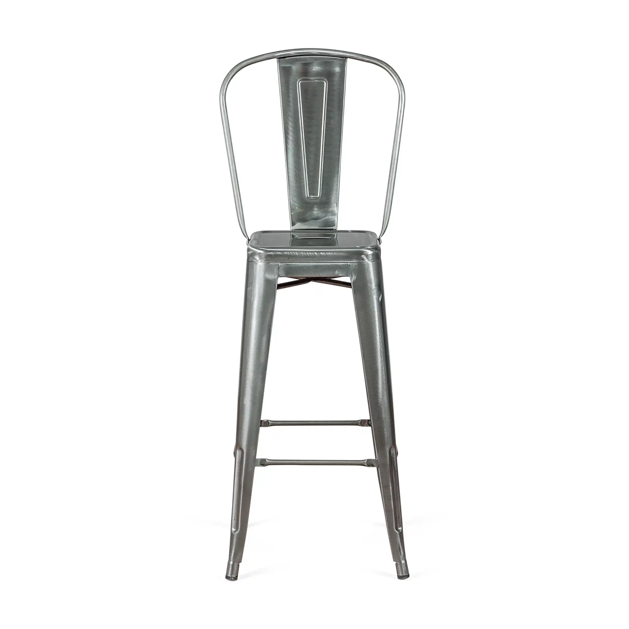 Stool Metallic with Backrest - Industrial Chairs and Stools