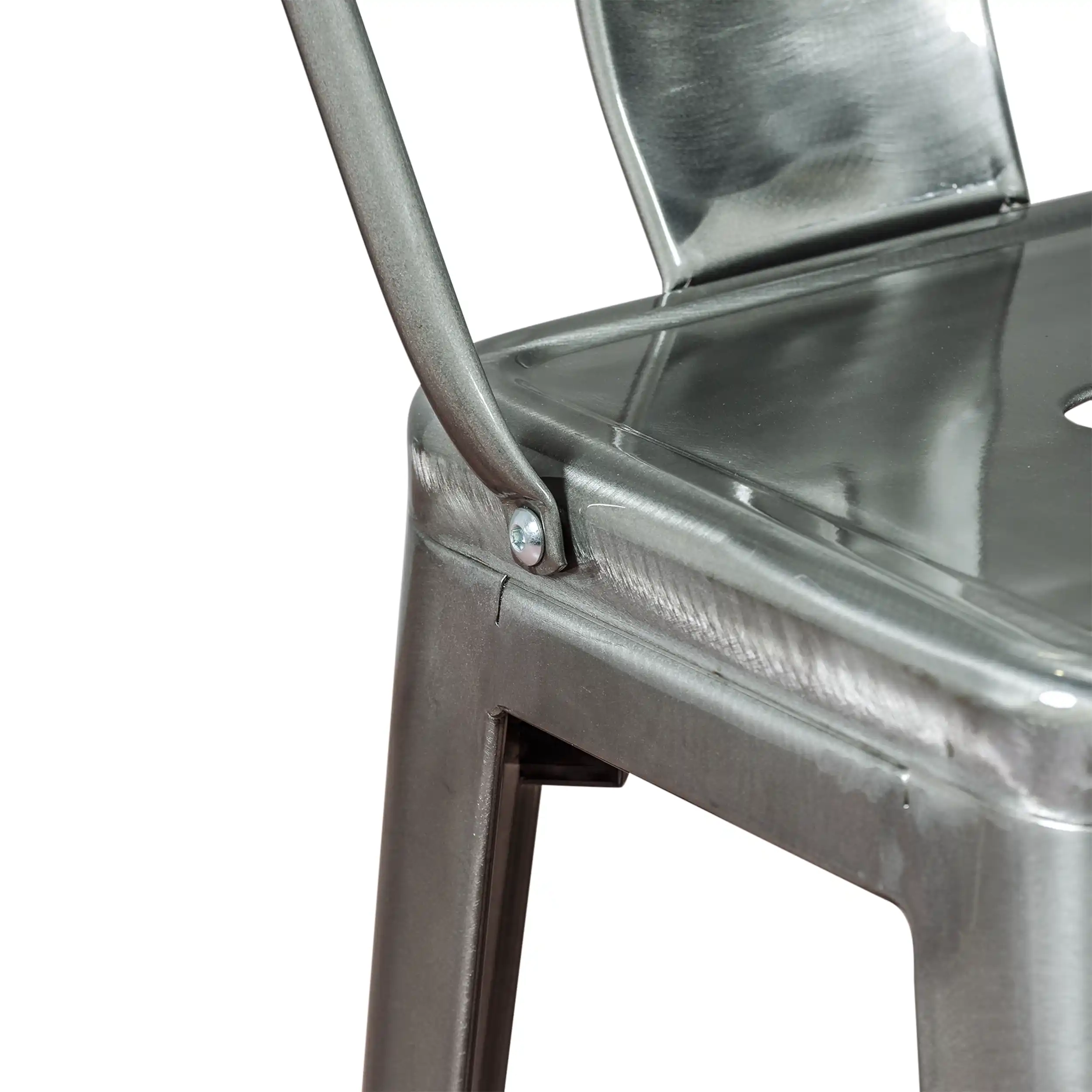Stool Metallic with Backrest - Industrial Chairs and Stools