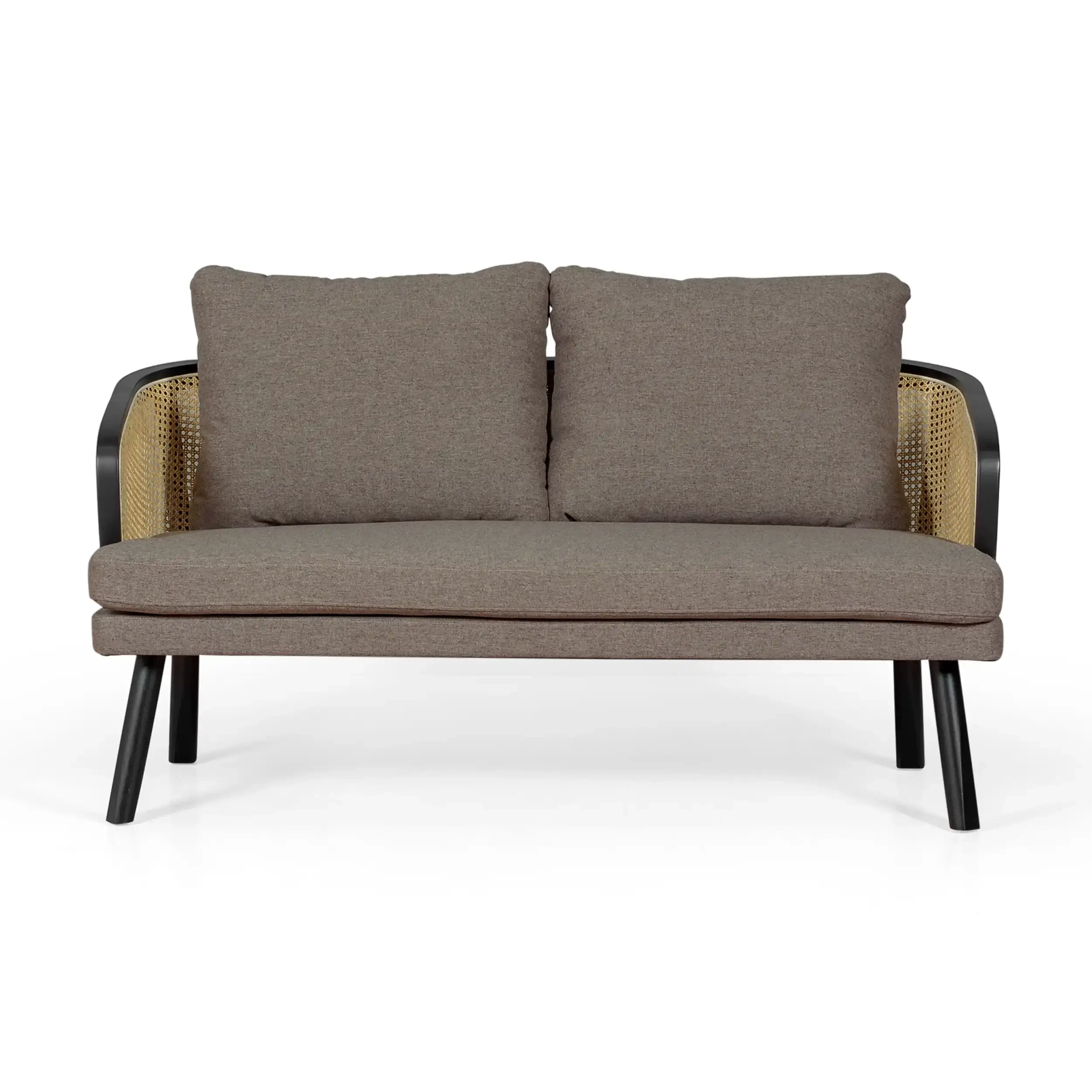 Loveseat 2-Seater Sofa Leeds in Natural Rattan - Vintage Style Scandinavian