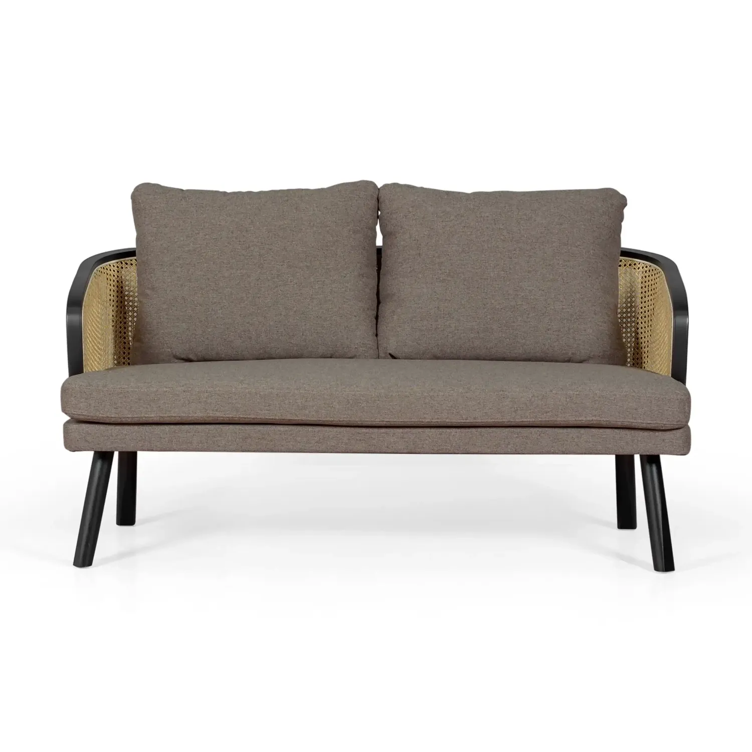 Sofá Loveseat de 2 Plazas Leeds en Ratán Natural | Estilo Vintage Nórdico
