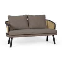 Sofa 2-osobowa Leeds z naturalnego rattanu | styl vintage Skandynawia