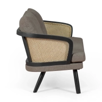 Loveseat 2-Seater Sofa Leeds in Natural Rattan - Vintage Style Scandinavian