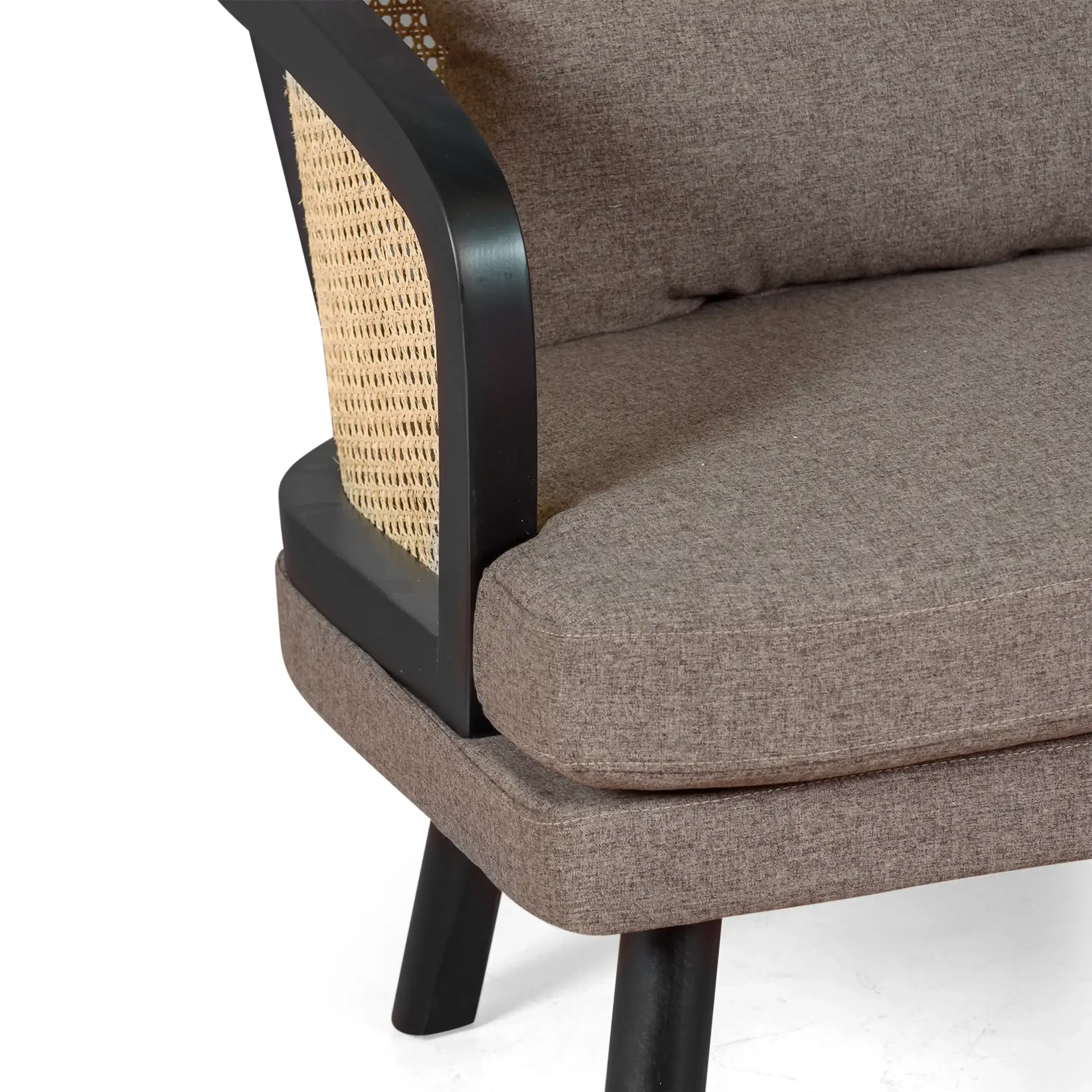 Loveseat 2-Seater Sofa Leeds in Natural Rattan - Vintage Style Scandinavian