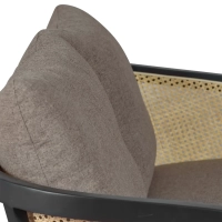 Loveseat 2-Seater Sofa Leeds in Natural Rattan - Vintage Style Scandinavian