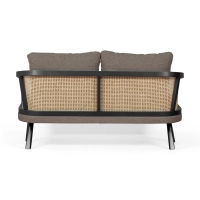 Loveseat 2-Seater Sofa Leeds in Natural Rattan - Vintage Style Scandinavian