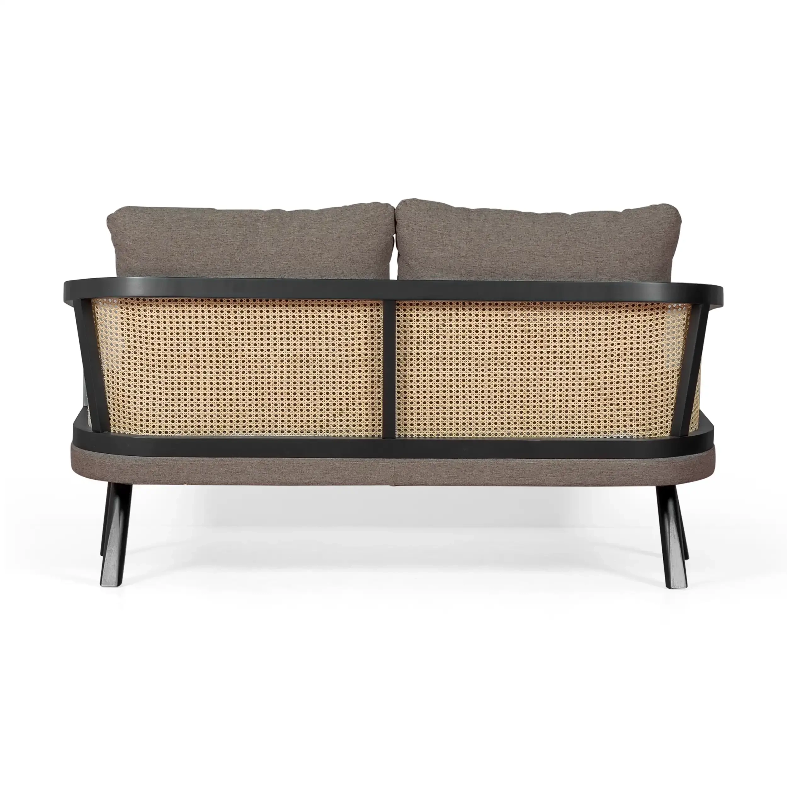Loveseat 2-Seater Sofa Leeds in Natural Rattan - Vintage Style Scandinavian