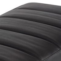 Praga Design Bench in Chrome-plated Steel and Leatherette | Modern Style