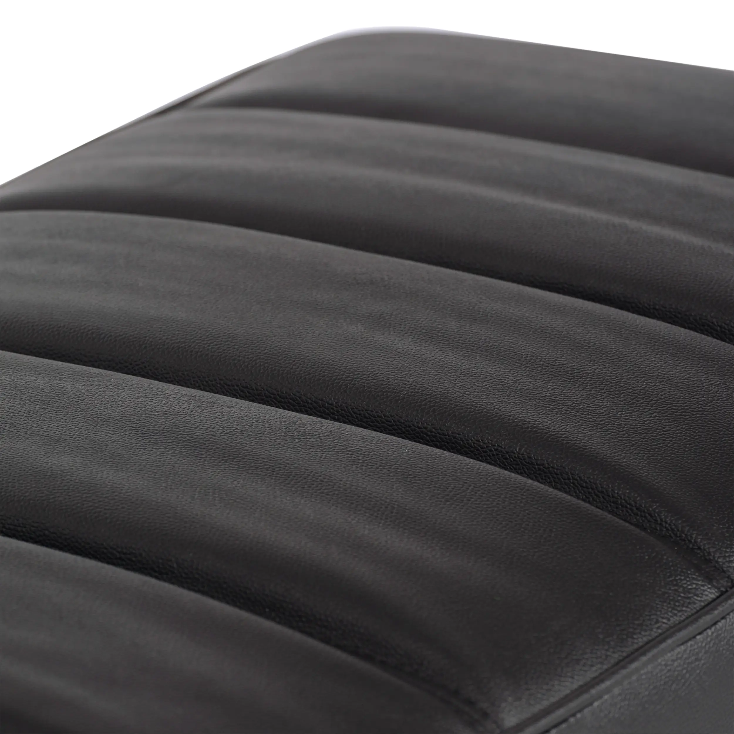 Praga Design Bench in Chrome-plated Steel and Leatherette | Modern Style