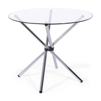 Table ronde en verre 80 cm | Design moderne pour cuisine et salle à manger