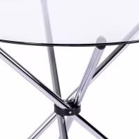 Round Glass Table 80 cm | Modern Design for Kitchen and Dining Room