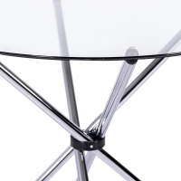 Table ronde en verre 80 cm | Design moderne pour cuisine et salle à manger