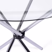 Round Glass Table 80 cm | Modern Design for Kitchen and Dining Room