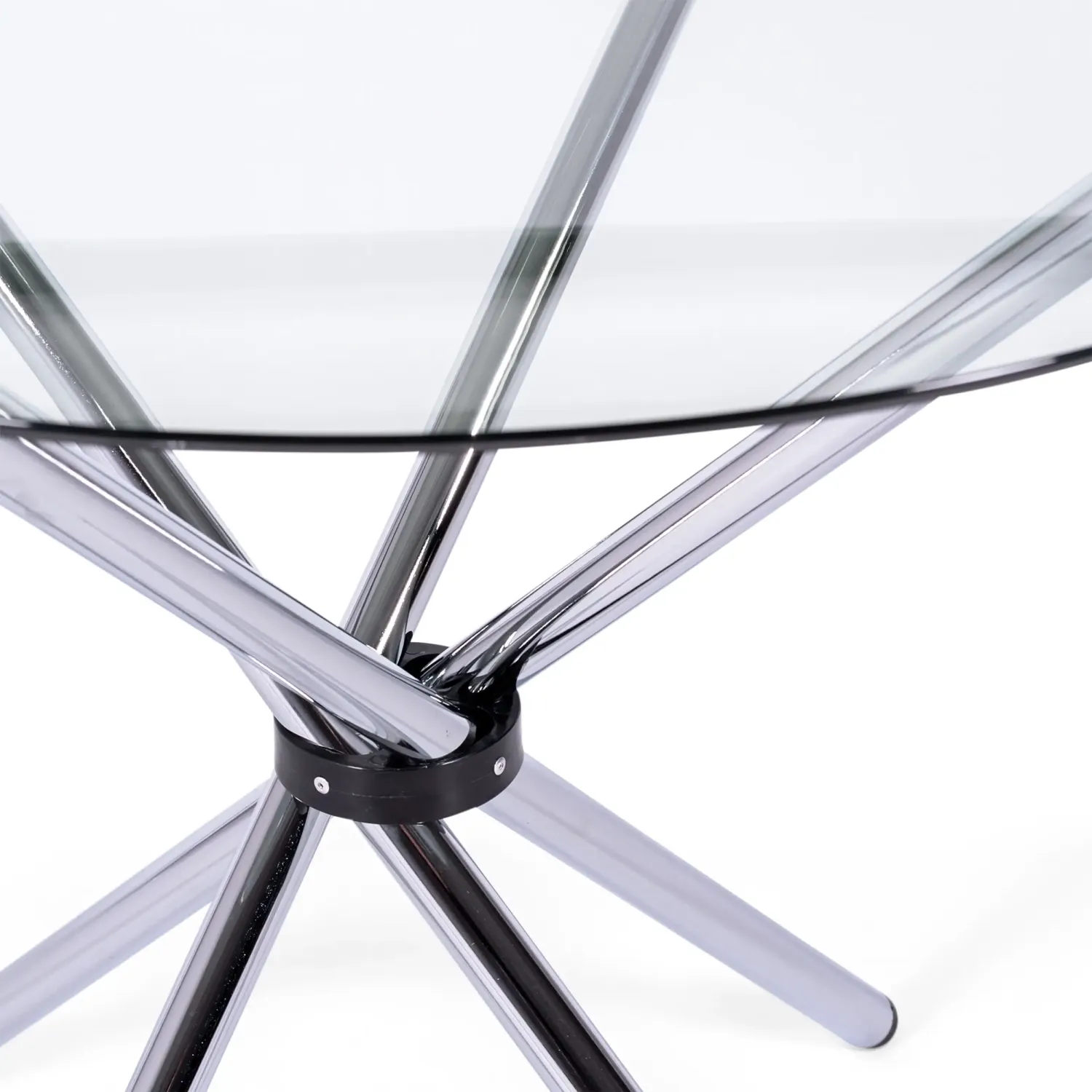 Round Glass Table 80 cm | Modern Design for Kitchen and Dining Room