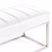 Banco de Diseño Praga en Acero Cromado y Polipiel | Estilo Moderno