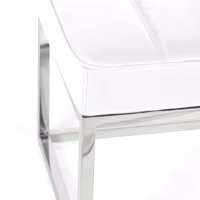 Banco de Diseño Praga en Acero Cromado y Polipiel | Estilo Moderno