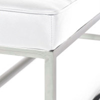 Designová lavice Praga z chromované oceli a koženky | Moderní styl