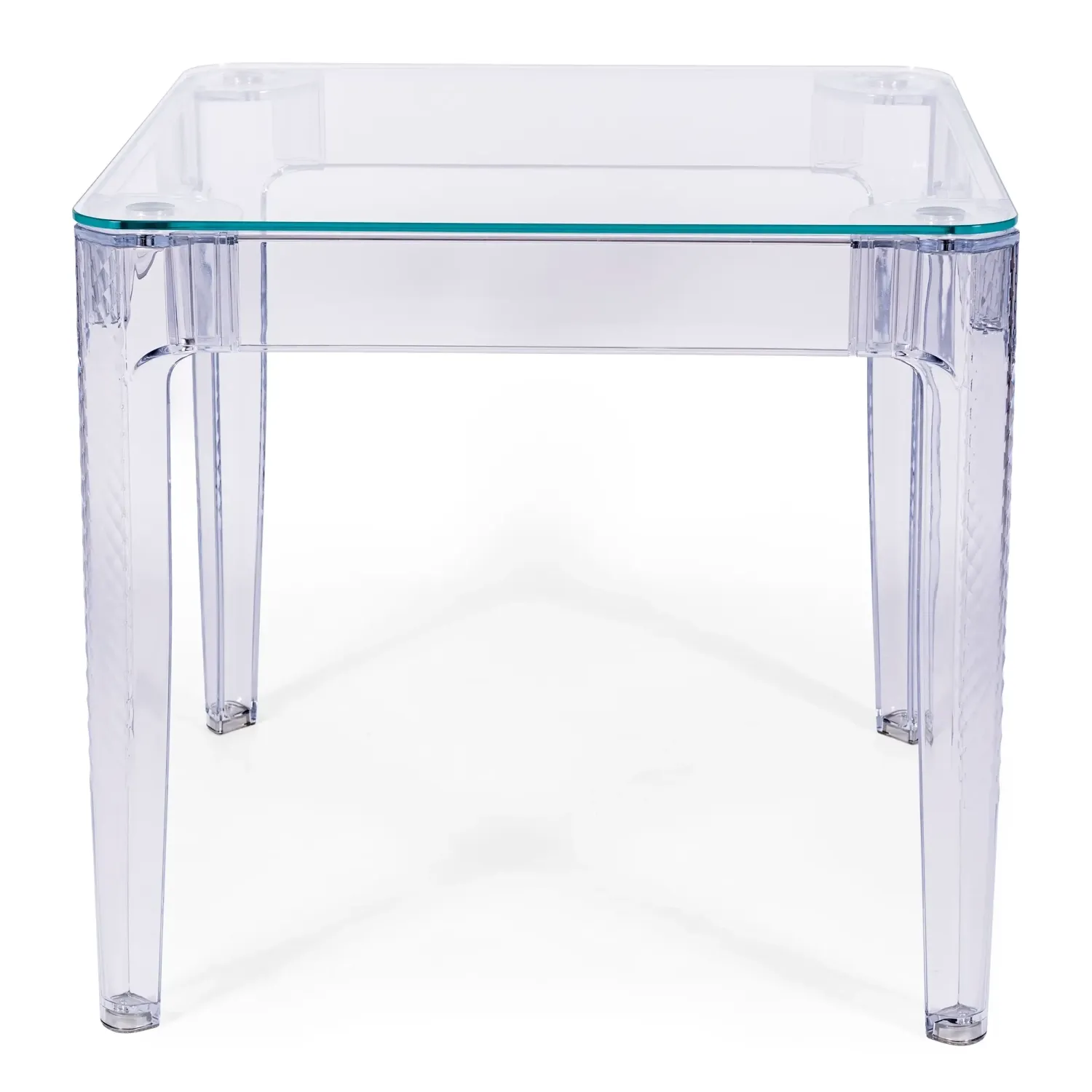 Mesa de Comedor Cuadrada Ghost 80 cm | Diseño Transparente y Moderno