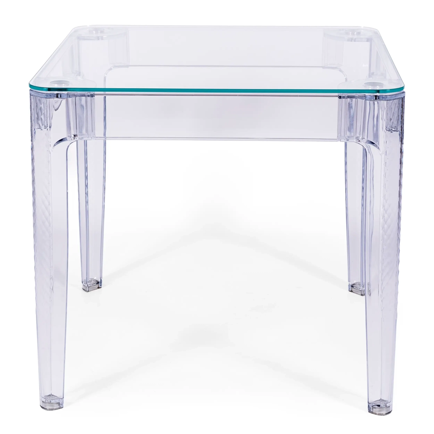 Ghost Square Dining Table 80 cm : Transparent Modern Design