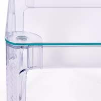 Mesa de Comedor Cuadrada Ghost 80 cm | Diseño Transparente y Moderno