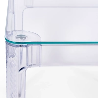 Tavolo da pranzo quadrato Ghost da 80 cm: design trasparente e moderno