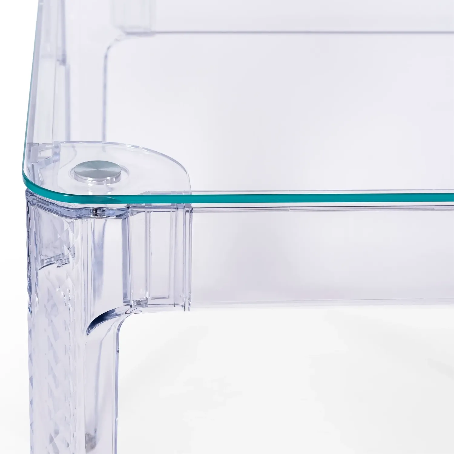Mesa de Comedor Cuadrada Ghost 80 cm | Diseño Transparente y Moderno