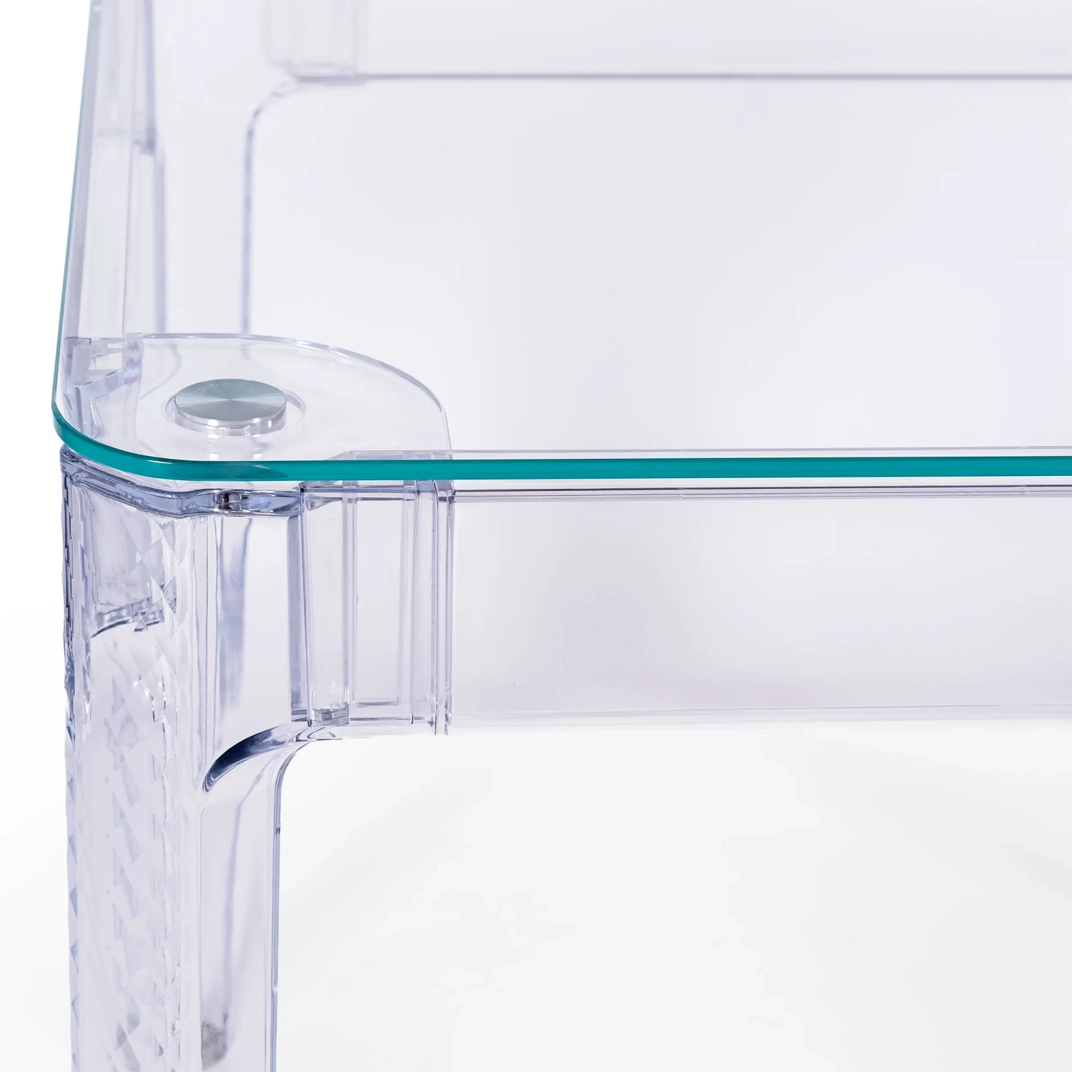 Ghost Square Dining Table 80 cm : Transparent Modern Design