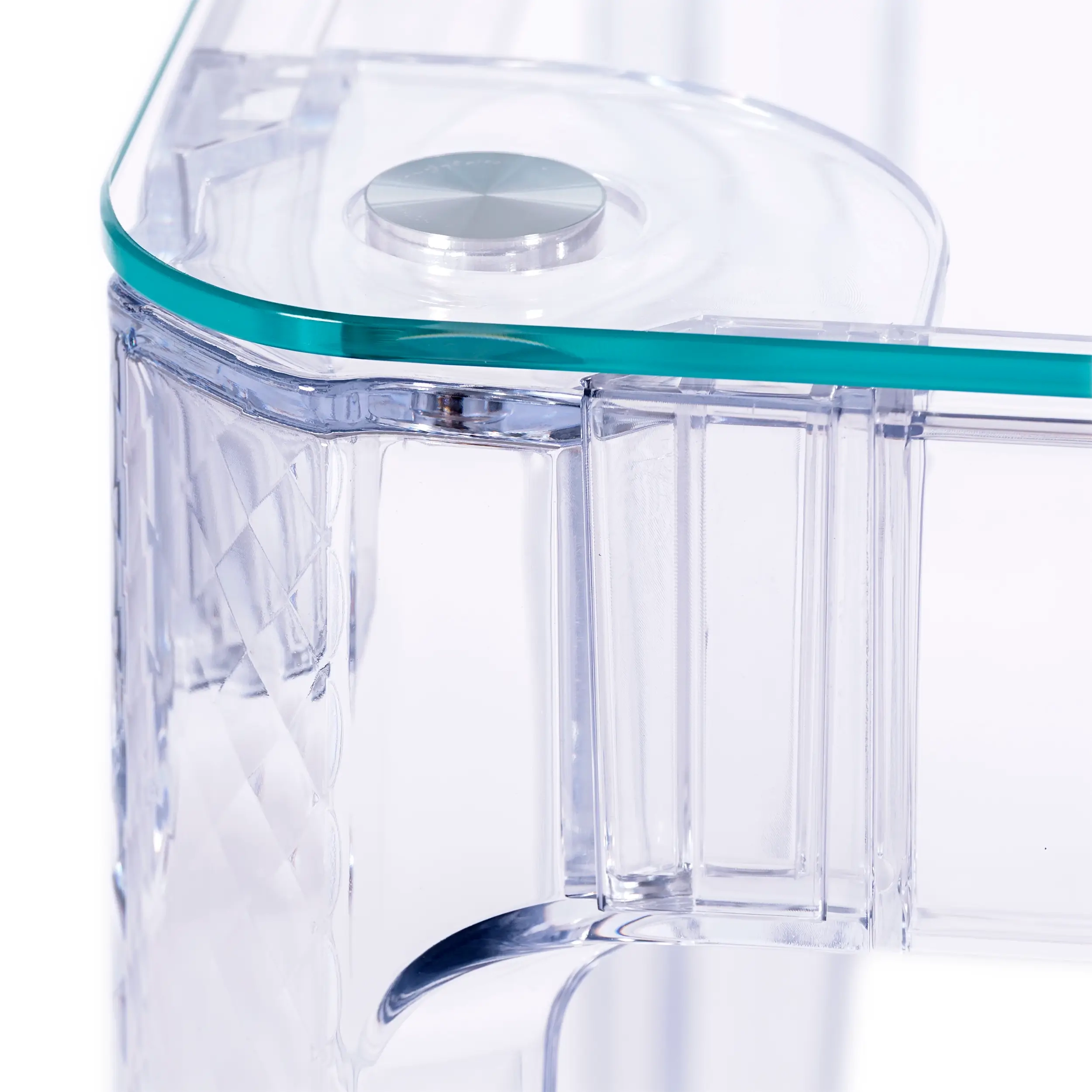 Ghost Square Dining Table 80 cm : Transparent and Modern Design