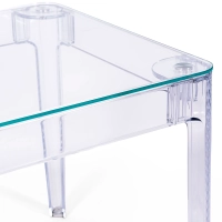Ghost Square Dining Table 80 cm : Transparent Modern Design