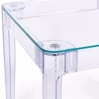 Mesa de jantar quadrada Ghost 80 cm : Design moderno transparente