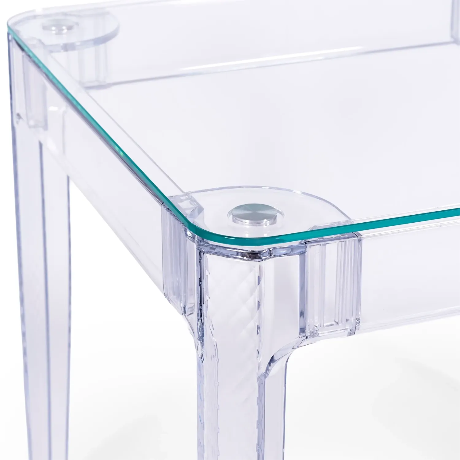 Mesa de Comedor Cuadrada Ghost 80 cm | Diseño Transparente y Moderno