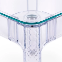 Ghost Square Dining Table 80 cm : Transparent and Modern Design