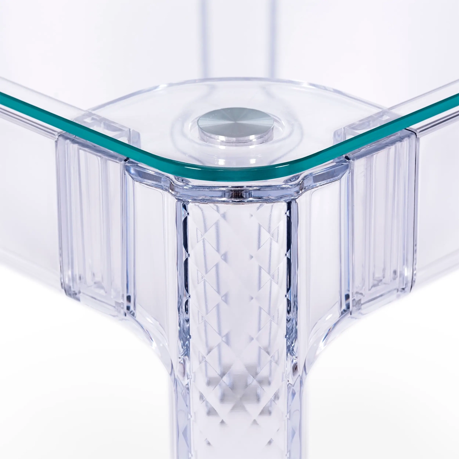 Ghost Square Dining Table 80 cm : Transparent Modern Design