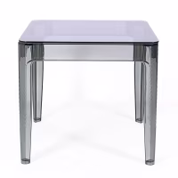 Mesa de jantar quadrada Ghost 80 cm : Design moderno transparente