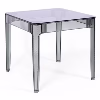 Mesa de jantar quadrada Ghost 80 cm : Design moderno transparente