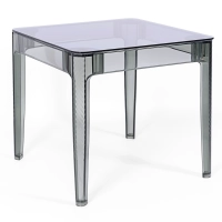 Ghost Square Dining Table 80 cm : Transparent and Modern Design