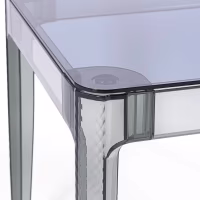 Mesa de jantar quadrada Ghost 80 cm : Design moderno transparente