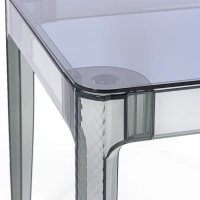 Ghost Square Dining Table 80 cm : Transparent and Modern Design